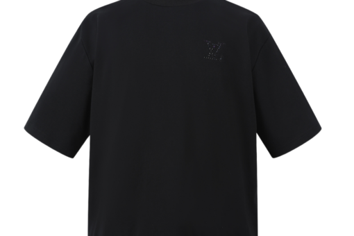 LV Embellished Jersey T-Shirt Black