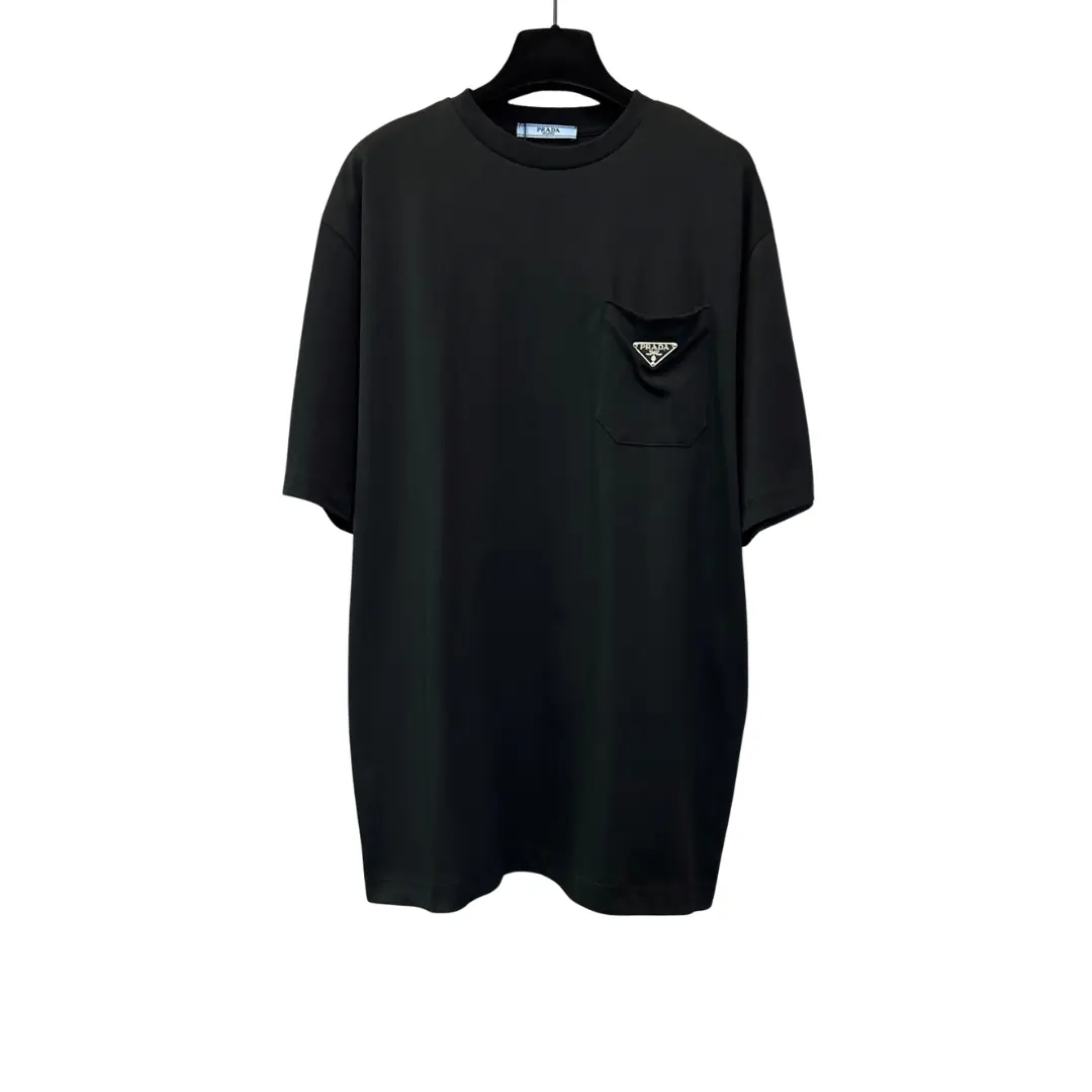 Prada Re-Nylon and Jersey T-Shirt Black 2026 | Drip Kickz Prada Re-Nylon and Jersey T-Shirt Black