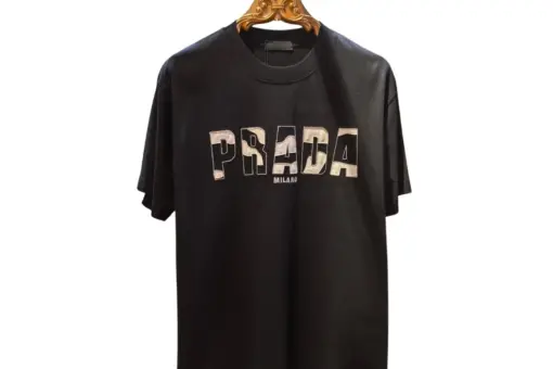Prada Milano Cotton T-Shirt Black