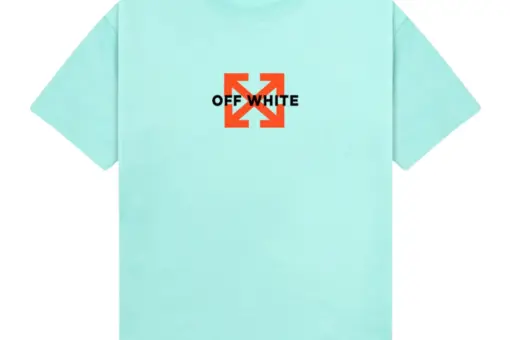 Off-White Single Arrow Slim T-Shirt Minimal Arrow Logo Mint Green
