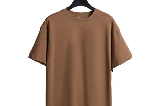 Off-White Unfinished Loose T-Shirt Brown