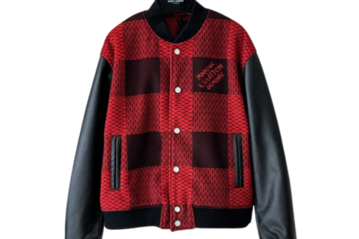 LV Damier Varsity Blouson Jacket Red And Black