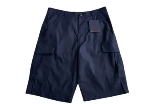 LV Navy Blue Cargo Style Shorts