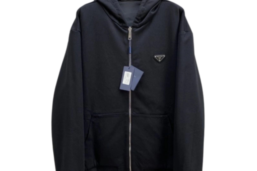 Prada Hooded Blouson Jacket Re Nylon Fabric Black