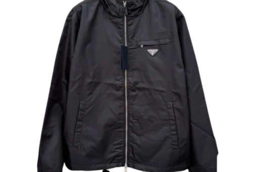 Prada Hooded Blouson Jacket Black
