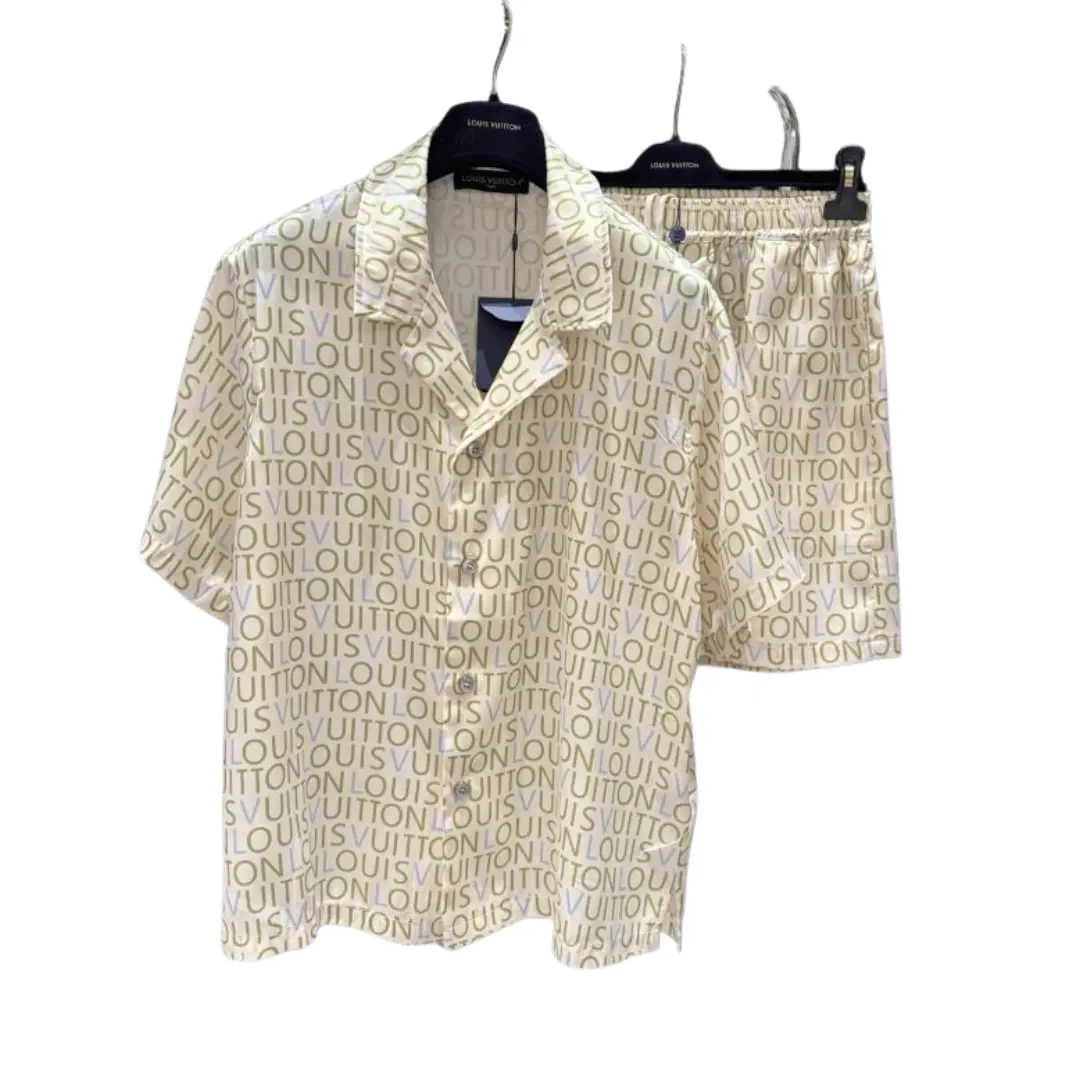 LV Monogram Pattern Shirt Set 2026 | Drip Kickz LV Monogram Pattern Shirt Set