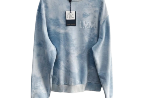 LV Tie Dye Sweatshirt Vintage Pale Washed Blue