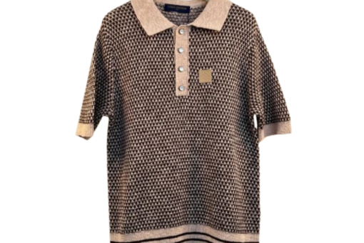 LV Short Sleeved Knitted Mesh Polo
