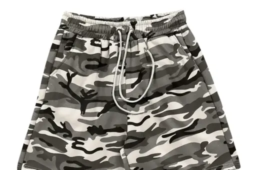 Trapstar Men’s Grey Camouflage Shorts
