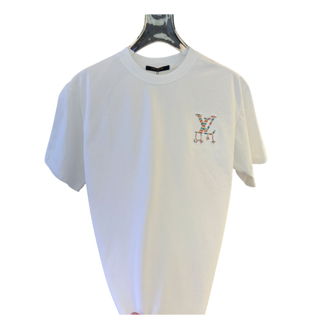 LV T-Shirt Embroidered Sweatshirt White 2026 | Drip Kickz LV T-Shirt Embroidered Sweatshirt White