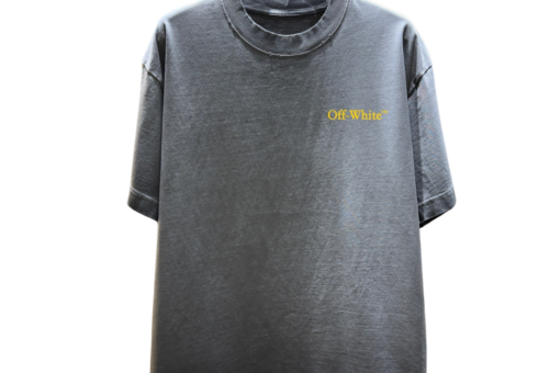 Off-White Tape-Arrow Short-Sleeve T-Shirt Signature Yellow Arrow