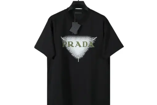 Prada Short-Sleeved Cotton T-Shirt Black