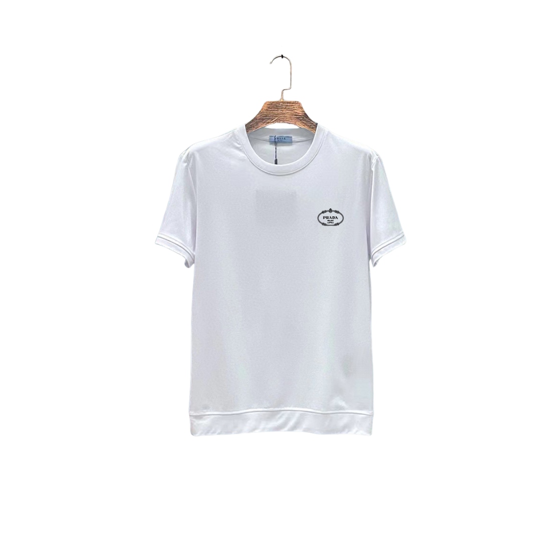 Prada T-Shirt Crew Neck And Short Sleeves White 2026 | Drip Kickz Prada T-Shirt Crew Neck And Short Sleeves White