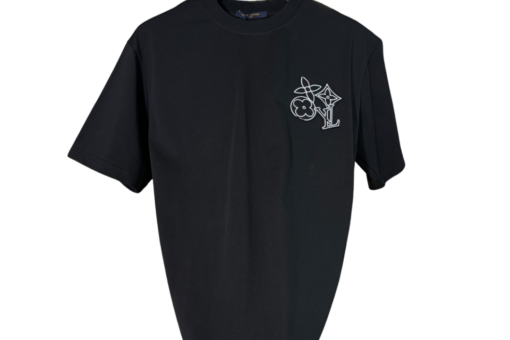 LV Men’s Black T-Shirt Cursive Signature