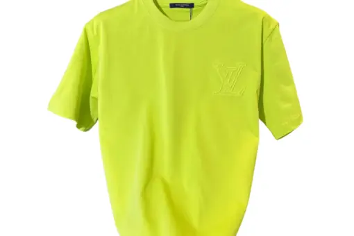 LV Neon Green T-Shirt Embossed LV Logo