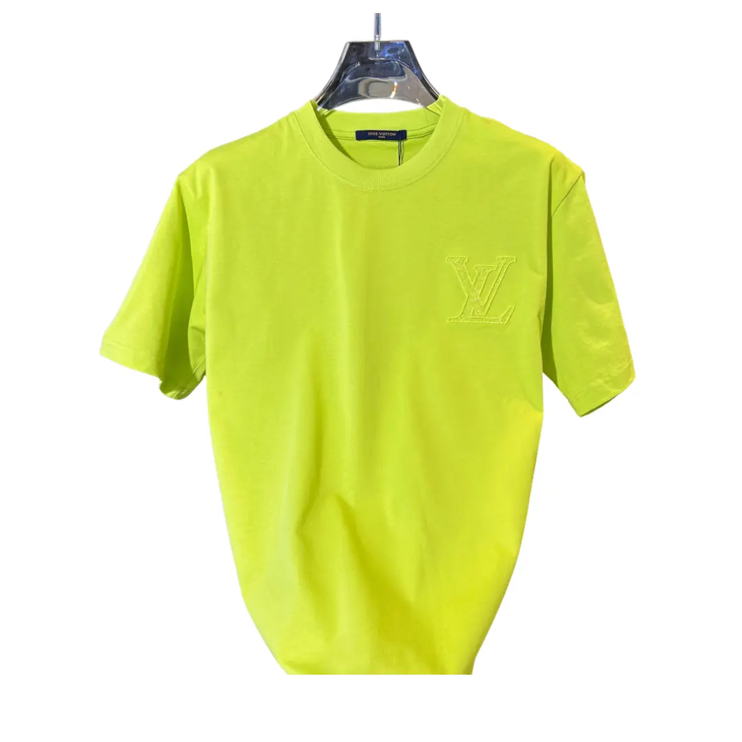 LV Neon Green T-Shirt Embossed LV Logo 2026 | Drip Kickz LV Neon Green T-Shirt Embossed LV Logo