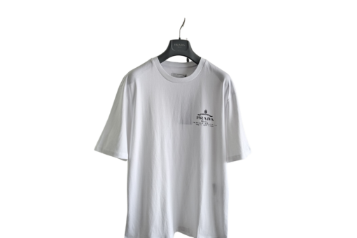 Prada Oversized Cotton Jersey T-Shirt White