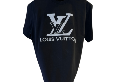 LV Short-Sleeve T-Shirt LV Logo On Chest Black