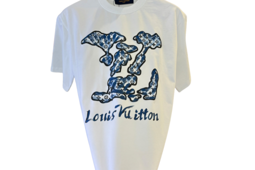LV Short-Sleeve T-Shirt Floral Monogram Graphic White