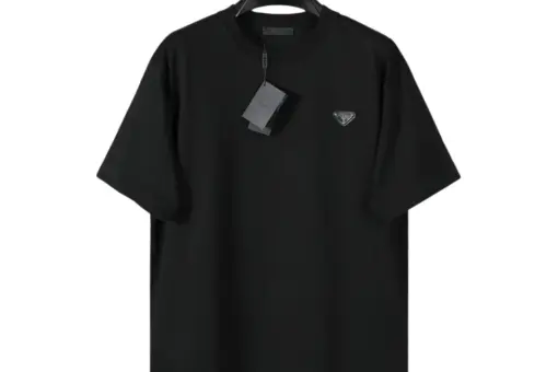 Prada Men’s T-Shirt Featuring The Brand’s Iconic Triangle Logo