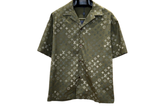 LV Men’s Monogram Surplus Workwear Overshirt Khaki Green