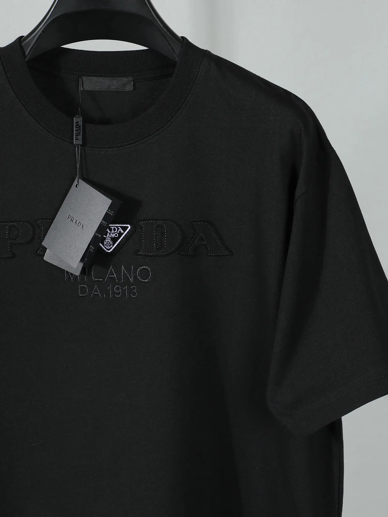 Prada Short-Sleeved T-Shirt Black 2026 | Drip Kickz Prada Short-Sleeved T-Shirt Black - Image 2