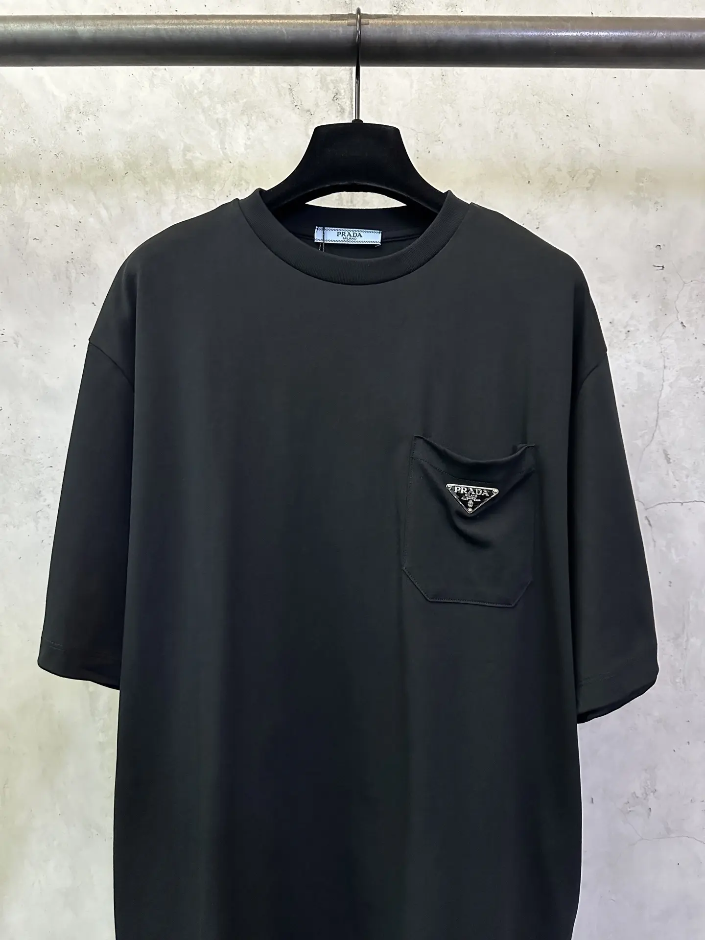 Prada Re-Nylon and Jersey T-Shirt Black 2026 | Drip Kickz Prada Re-Nylon and Jersey T-Shirt Black - Image 2