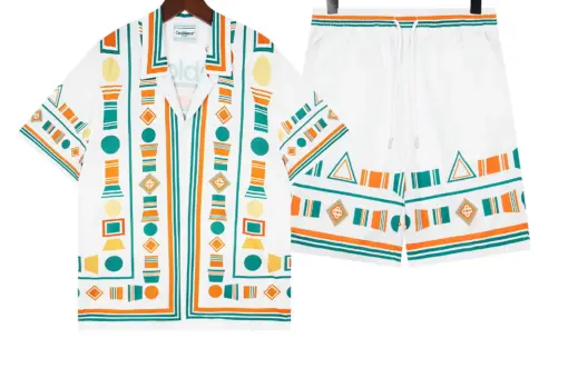 Casablanca “Playful Eagle” Silk Shirt And Shorts Set
