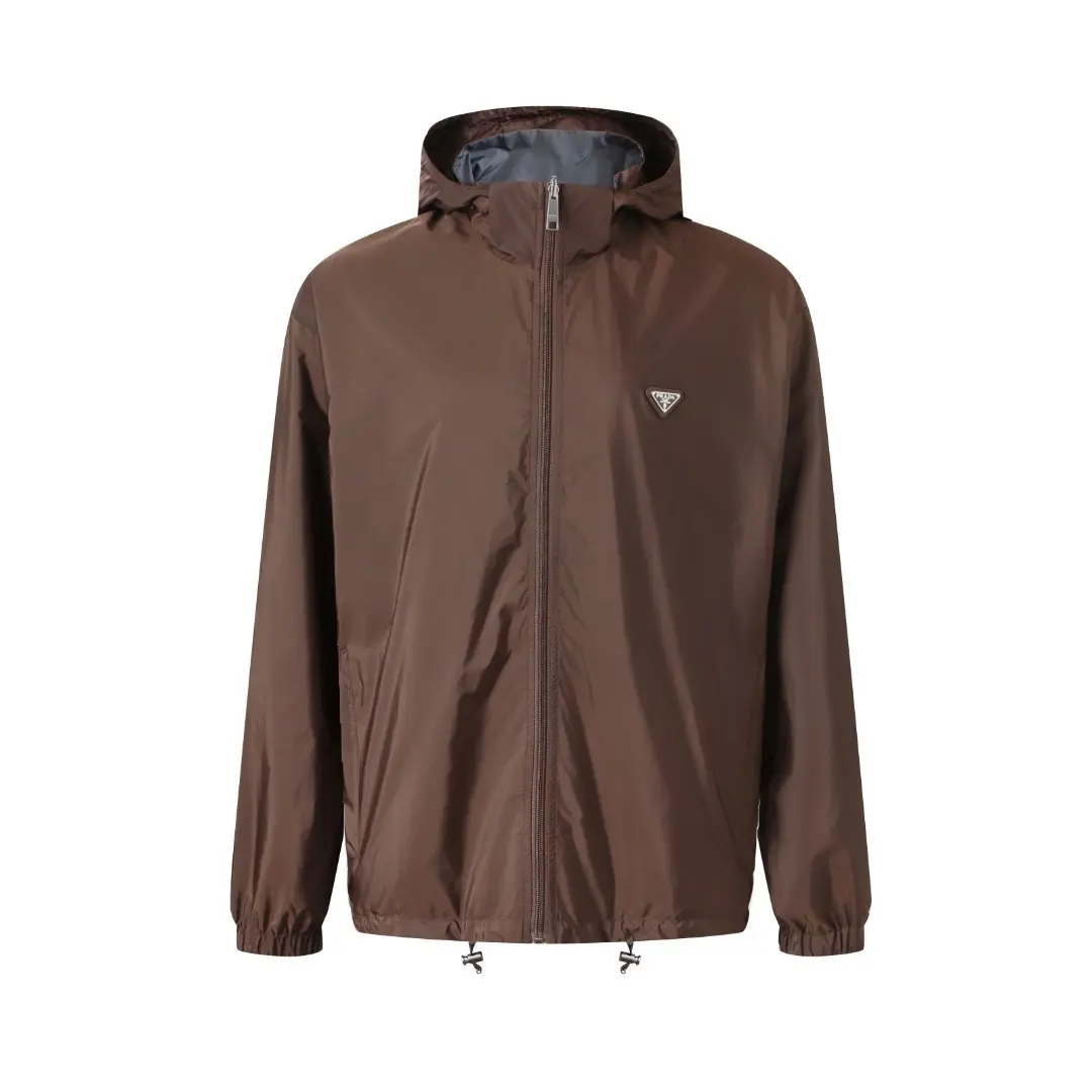 Prada Men’s Brown Reversible Hooded Re-Nylon Jacket 2026 | Drip Kickz Prada Men’s Brown Reversible Hooded Re-Nylon Jacket