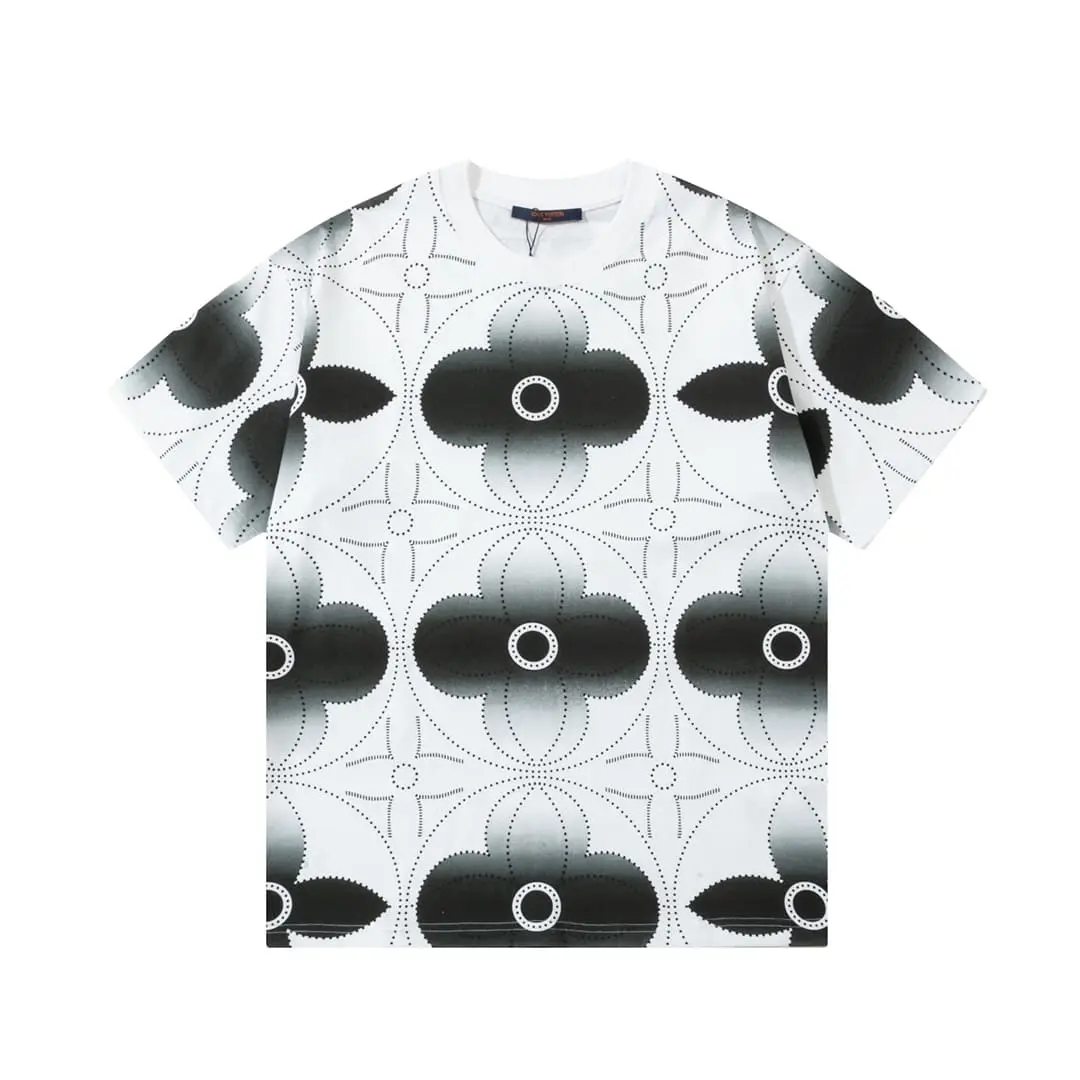 LV Watercolor Four-Leaf Clover T-Shirt Black/ White 2026 | Drip Kickz LV Watercolor Four-Leaf Clover T-Shirt Black/ White