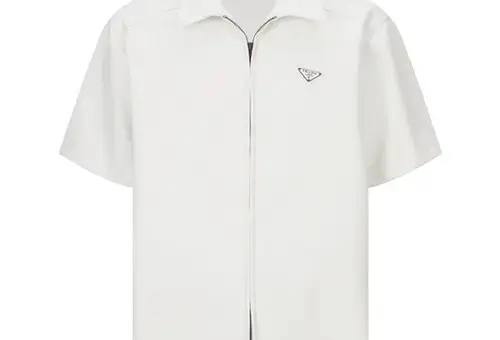 Prada Leather Shirt White