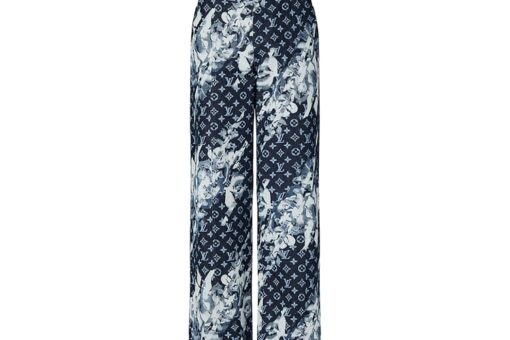 LV Monogram Printed Denim Pants