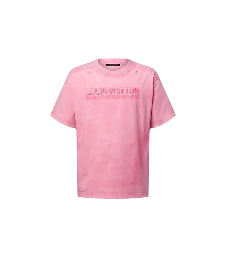 LV Washed Ribbed T-Shirt Pink 2026 | Drip Kickz LV Washed Ribbed T-Shirt Pink