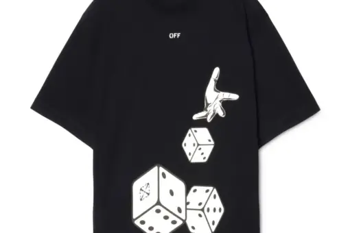 Off-white Dices Skate T-Shirt Black