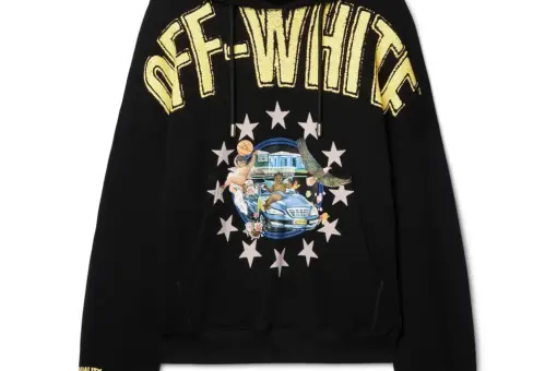 Off-White black fresco star hoodie