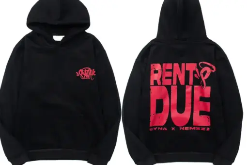 Syna World Hoodie Red Graffiti Style Logo Black