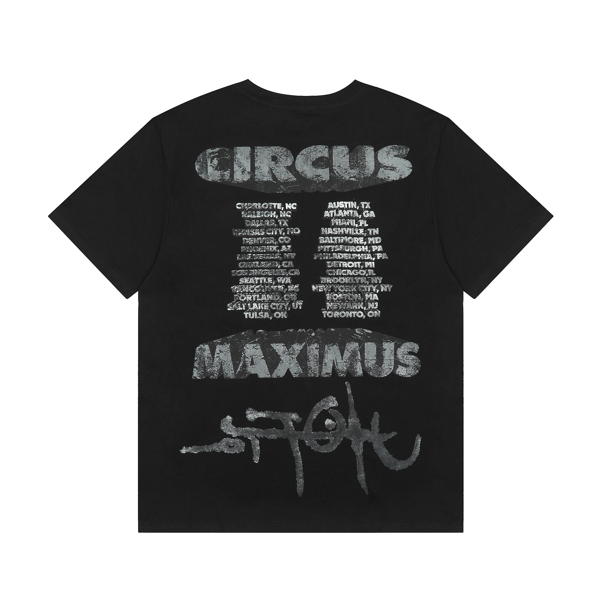 Travis Scott Utopia Circus Maximus 2023 Tour II Tee Black 2026 | Drip Kickz Travis Scott Utopia Circus Maximus 2023 Tour II Tee Black - Image 2