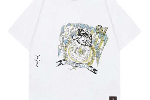 Travis Scott x Mitchell & Ness Southern University Handdrawn Tee White