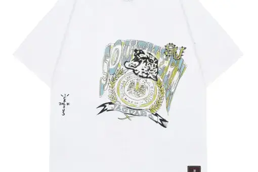 Travis Scott x Mitchell & Ness Southern University Handdrawn Tee White