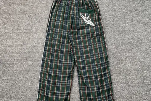 Alternative view of Syna World Green Silk Plaid Track Pants