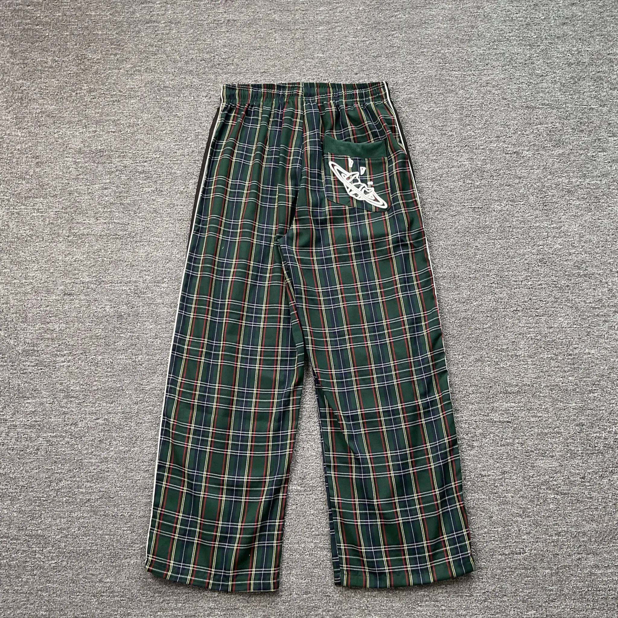 Syna World Green Silk Plaid Track Pants 2026 | Drip Kickz Syna World Green Silk Plaid Track Pants - Image 2