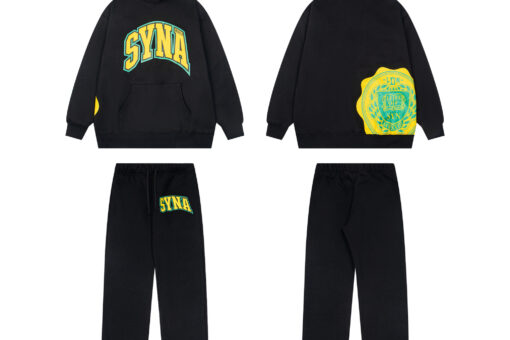 Syna World Crest Tracksuit Streetwear Black