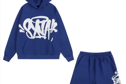 Syna World Fleece Lined Hoodie & Shorts Blue