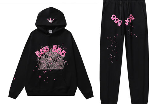 Sp5der 555 Angel Number Tracksuit Black