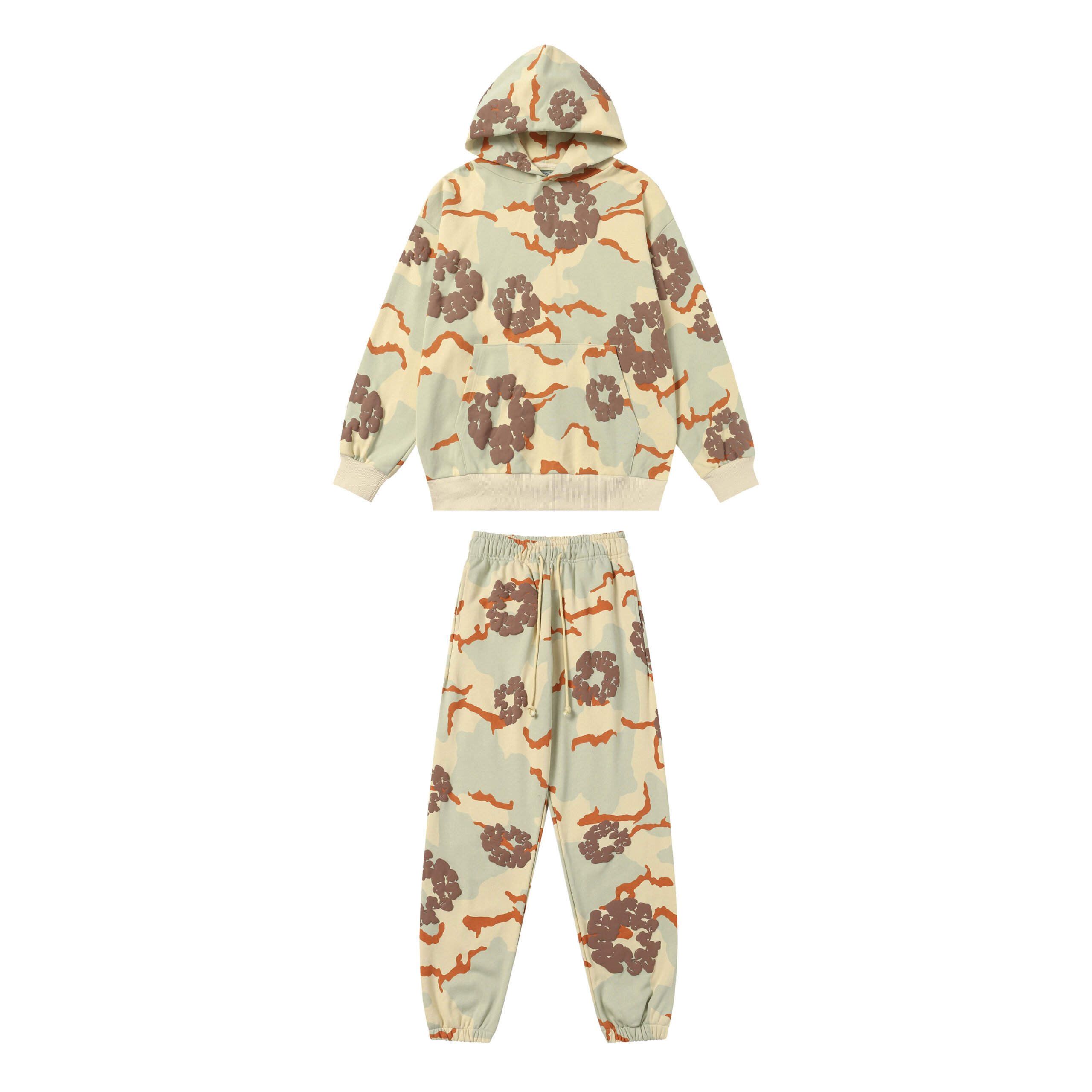 Denim Tears Cotton Wreath Tracksuit Tan Camo 2026 | Drip Kickz Denim Tears Cotton Wreath Tracksuit Tan Camo