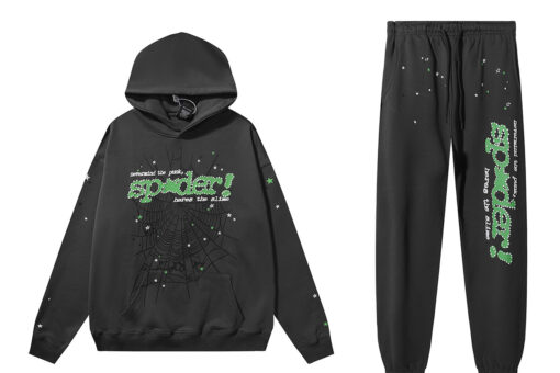 Sp5der Punk V2 Tracksuit Black