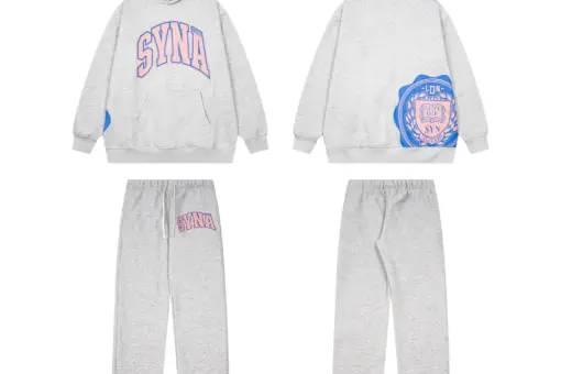 Syna World Crest Tracksuit Streetwear Grey