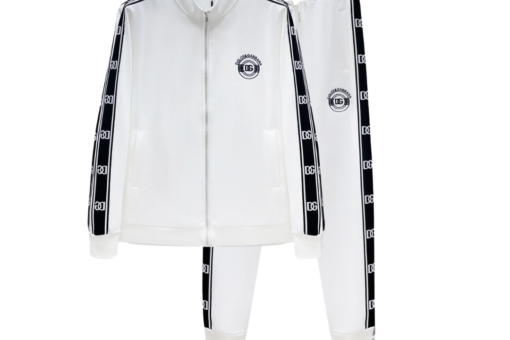 Dolce & Gabbana Technical Jersey Side Stripes White Tracksuit