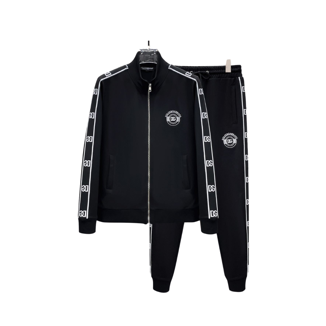 Dolce & Gabbana Technical Jersey Side Stripes Black Tracksuit 2026 | Drip Kickz Dolce & Gabbana Technical Jersey Side Stripes Black Tracksuit