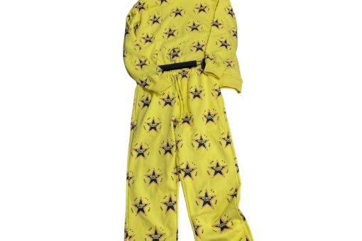 Dolce & Gabbana Star Print Cotton Yellow Tracksuit